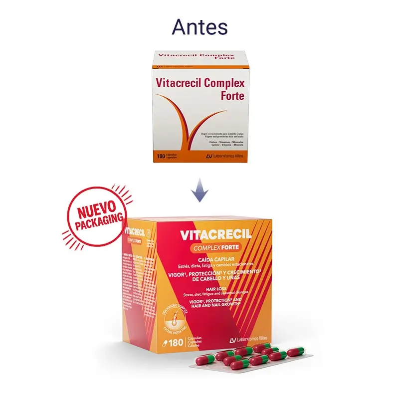 Vitacrecil Complex Forte, Pack 3 x 180 cápsulas