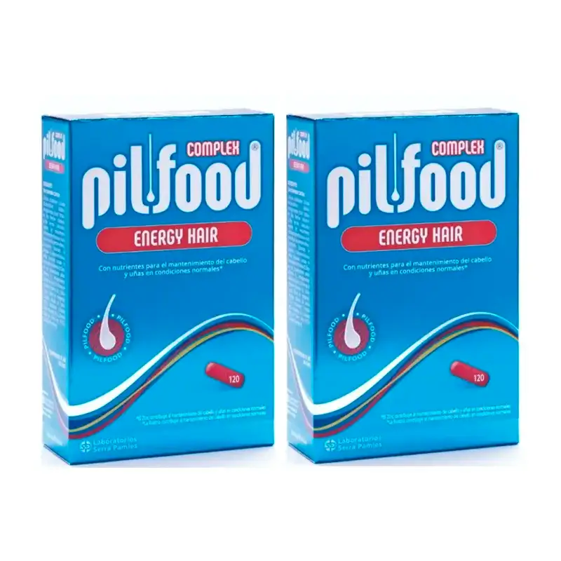 Pilfood Complex Nutrientes Para Cabello y Uñas, Pack 2 x 120 Comprimidos