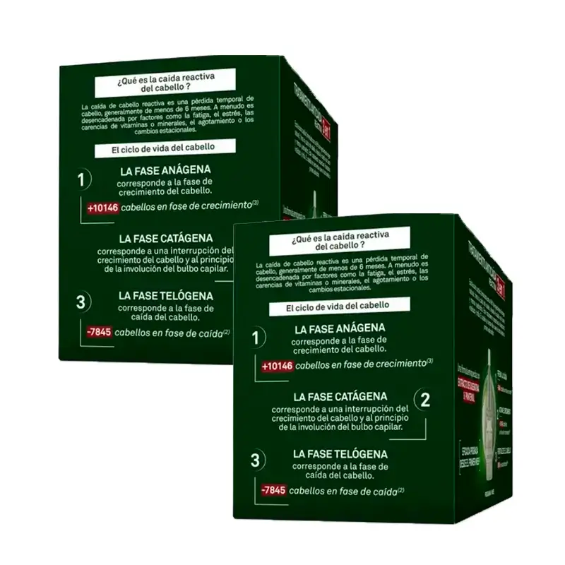 Luxeol Tratamiento Anticaida Reaccional 3 En 1, Pack 2 x 14 Viales de 7 Ml
