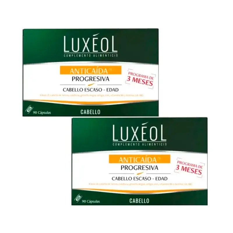 Luxeol Anticaida Progresiva, Pack 2 x 90 comprimidos