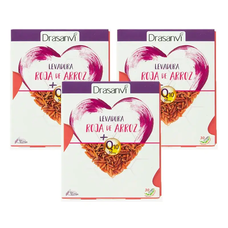 Drasanvi Levadura Arroz Rojo (2,9 Mg Monacolina K) Coenzima Q10, 3X30 Cápsulas