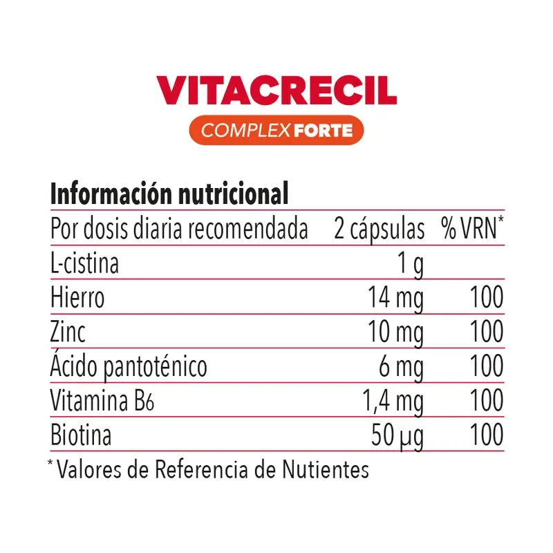 Vitacrecil Complex Forte, Pack 2 x 180 cápsulas