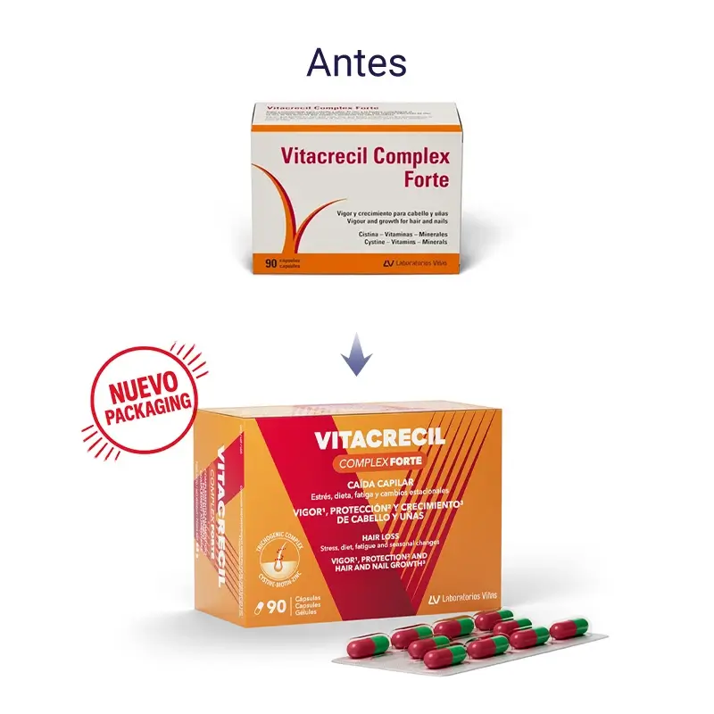 Vitacrecil Complex Forte, Pack 2 x 90 cápsulas
