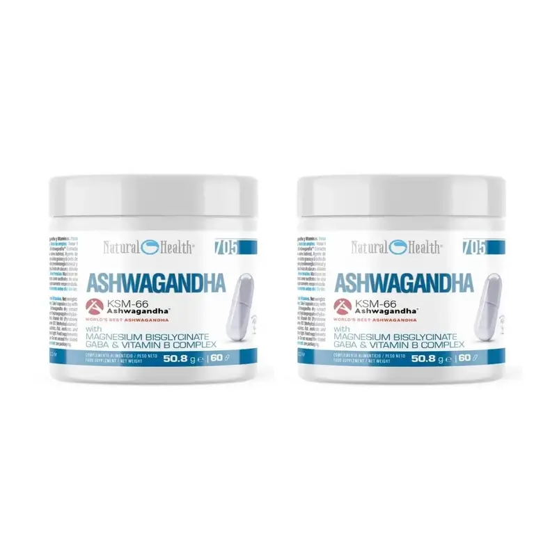 Natural Health Ashwagandha Ksm-66, 2X60 Cápsulas