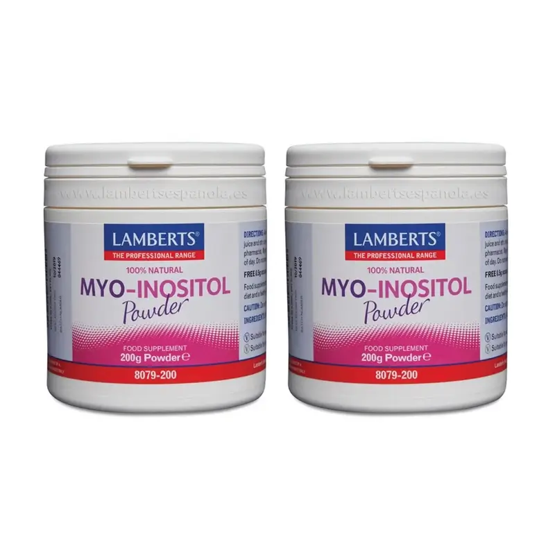 Lamberts Myo Inositol En Polvo 100% Natural , 2X200 Gr