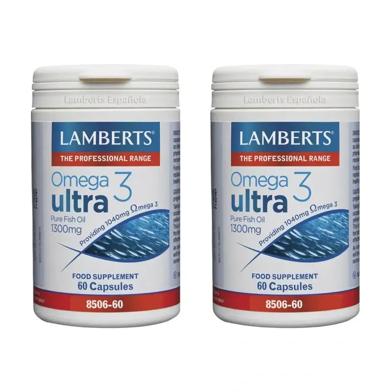 Lamberts Omega 3 Ultra Aceite De Pescado Puro , 2X60 Cápsulas