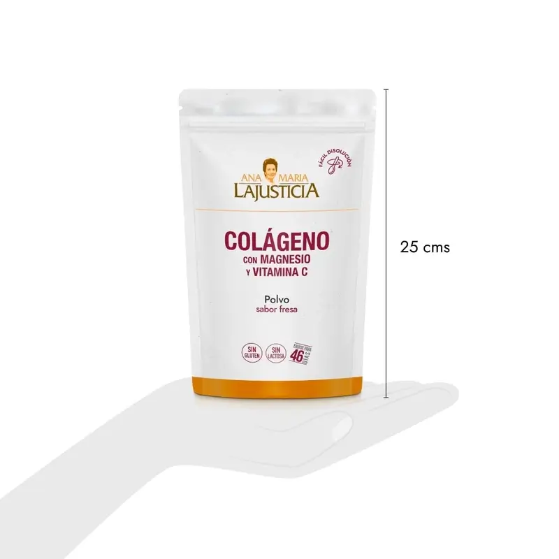 Ana Maria Lajusticia Colágeno Con Magnesio + Vit.C Sabor Fresa Polvo Doypack , 350 gr