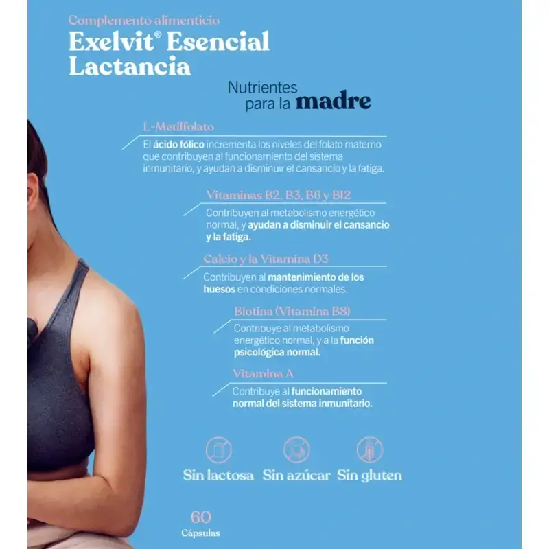 Exelvit Esencial Lactancia, Pack 2 x 60 cápsulas