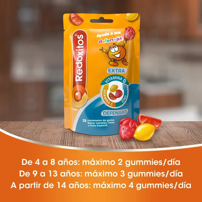Redoxon Redoxitos Extra Defensas +4 Años , 25 caramelos de goma