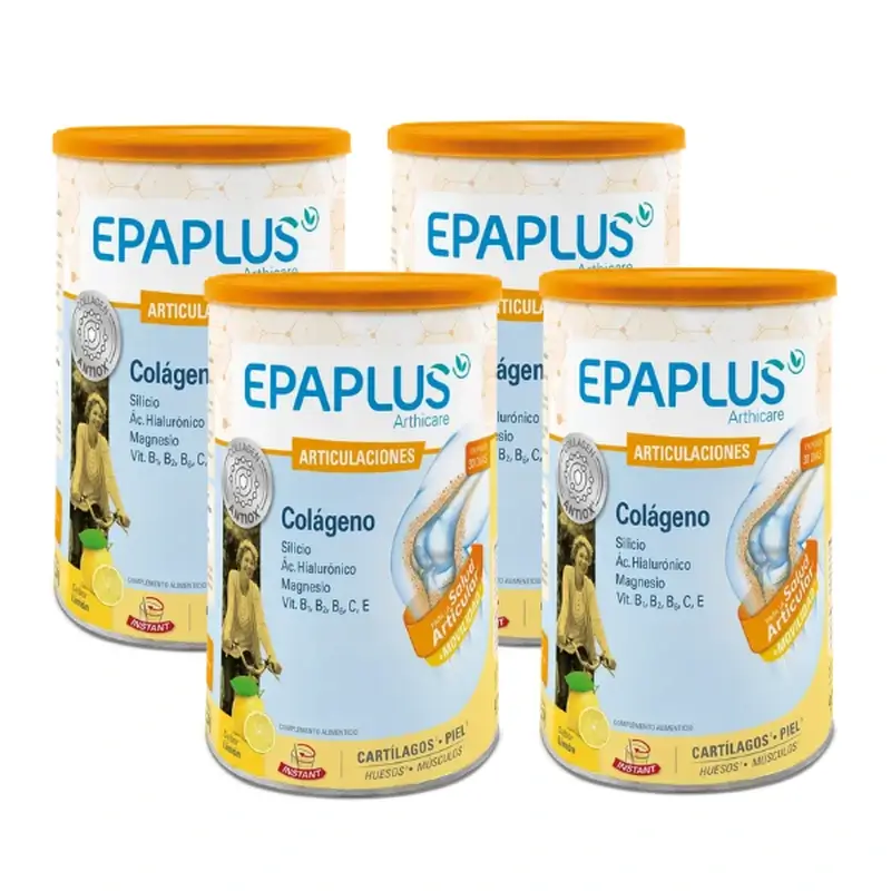 Epaplus Arthicare Colágeno Sabor Limón, Pack 4 x 334,25 gr