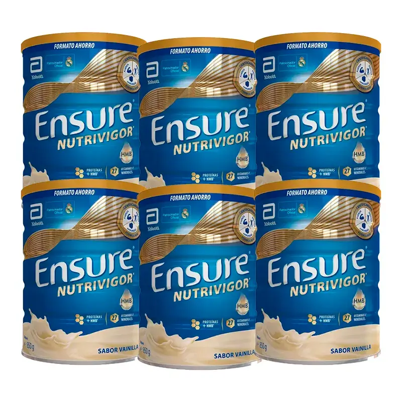 Ensure Nutrivigor Vainilla Lata, Pack 6 x 850 gr