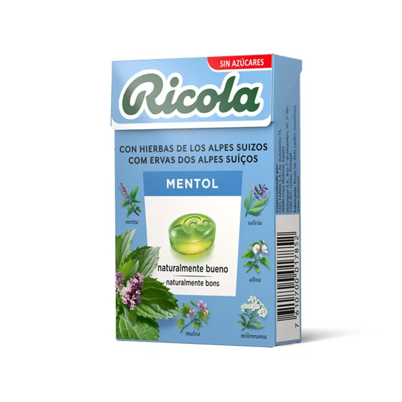 Ricola Caramelos Sin Azúcar Mentol , 50 gr