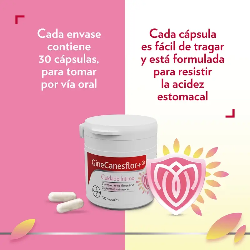 Gine-Canestén Gynecanesflor+, 30 Capsules