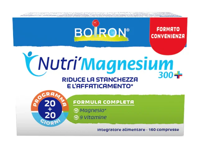 NUTRI'MAGNESIUM 300+ 160 COMPRESSE DA 500 MG SENZA GLUTINE NATURALMENTE PRIVO DI LATTOSIO